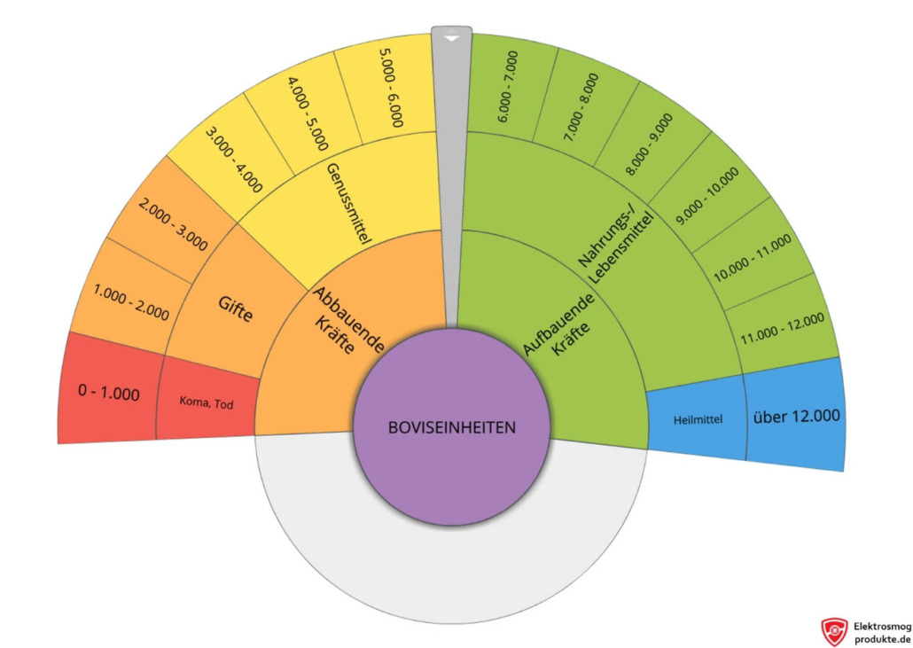 Colorful Bovis Scale showing Bovis values from 0 to 12'000